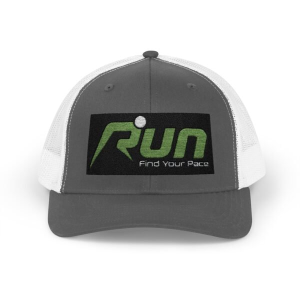 RUN Snapback Trucker Cap - Find Your Pace, Perfect for Runners and Outdoor Enthusiasts - Image 7