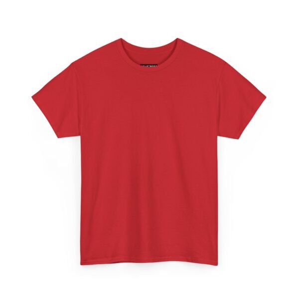 Red color unisex Cotton Tee - Image 3