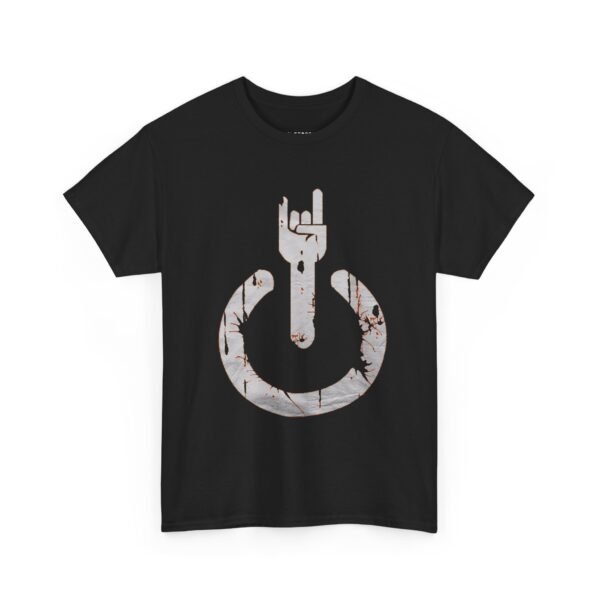 Rock On Unisex Heavy Cotton Tee - Music Lover's Graphic T-Shirt - Image 2