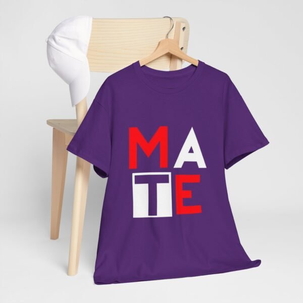 Modern men  Heavy Cotton Tee - 'MATE' Graphic Design - Image 15