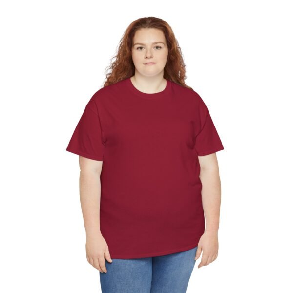 Cardinal red color unisex Cotton Tee - Image 9