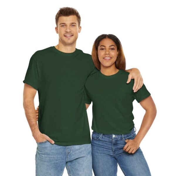 Forest Green color unisex Cotton Tee - Image 9
