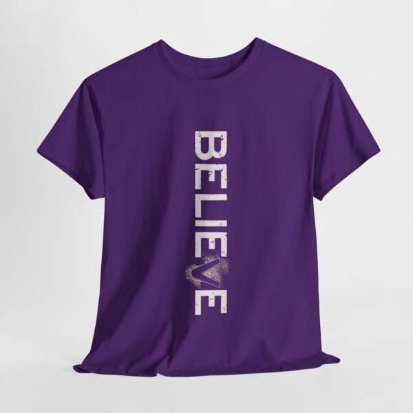 Inspirational 'BELIEVE' Unisex Heavy Cotton Tee - Image 28