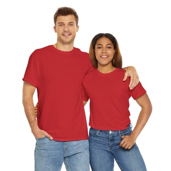 Red color unisex Cotton Tee - Image 11