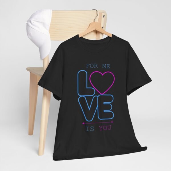 For Me Love Is You Unisex Heavy Cotton Tee - Stylish Relationship Gift for Couples - Image 5