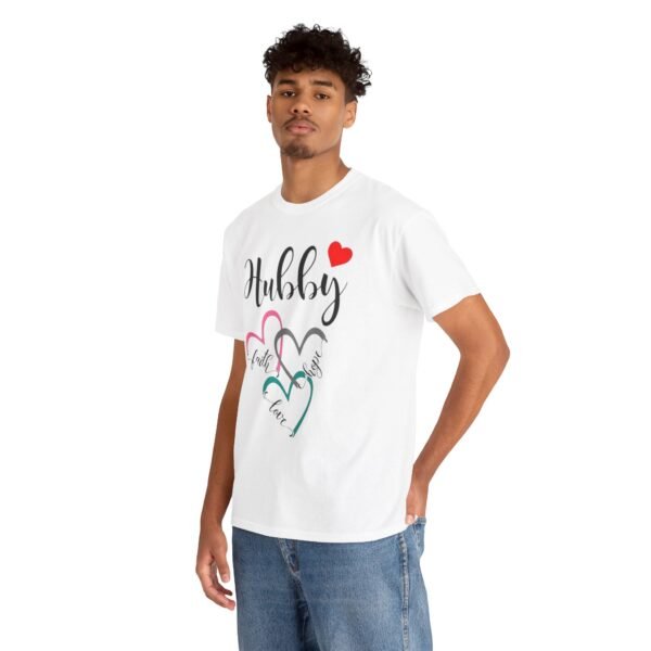 Hubby Love Hearts Unisex Heavy Cotton Tee - Perfect Gift for Husband - Image 9