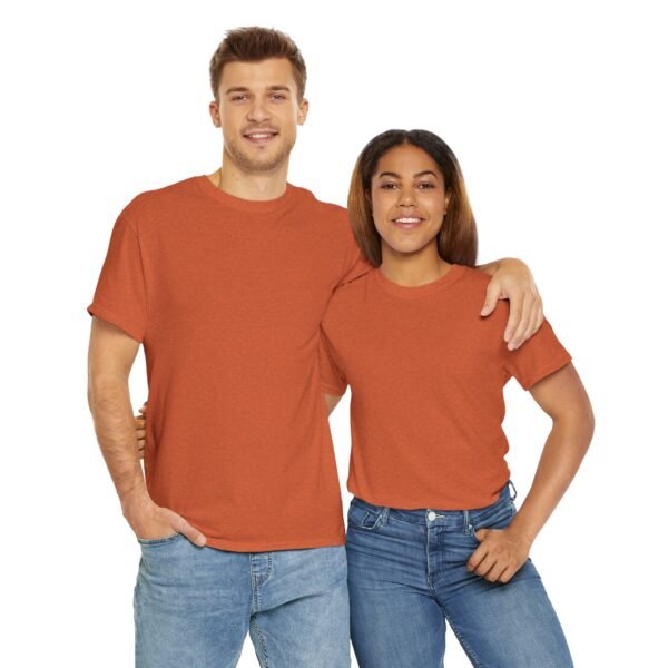 Antique Orange color unisex Cotton Tee - Image 9