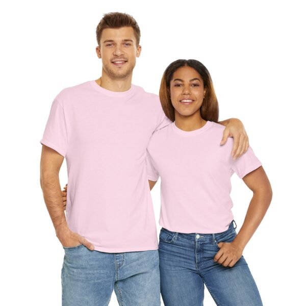 Light pink color unisex Cotton Tee - Image 9