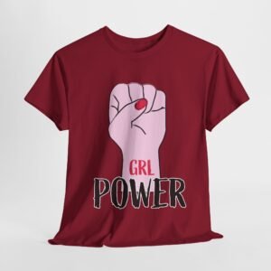 Empowered Women girls Heavy Cotton Tee - GRL POWER Graphic Shirt