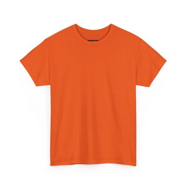 Orange color unisex Cotton Tee - Image 3