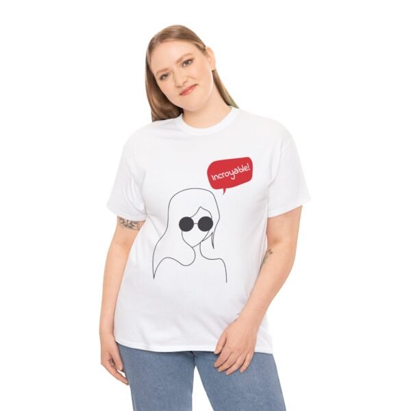 "Incredible Vibes" girls Heavy Cotton Tee - Stylish Graphic T-Shirt with Fun Sunglasses Design - Image 9