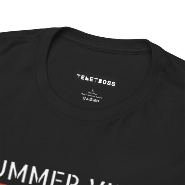 Summer Vibes Unisex Heavy Cotton Tee - Beach Paradise Design - Image 6