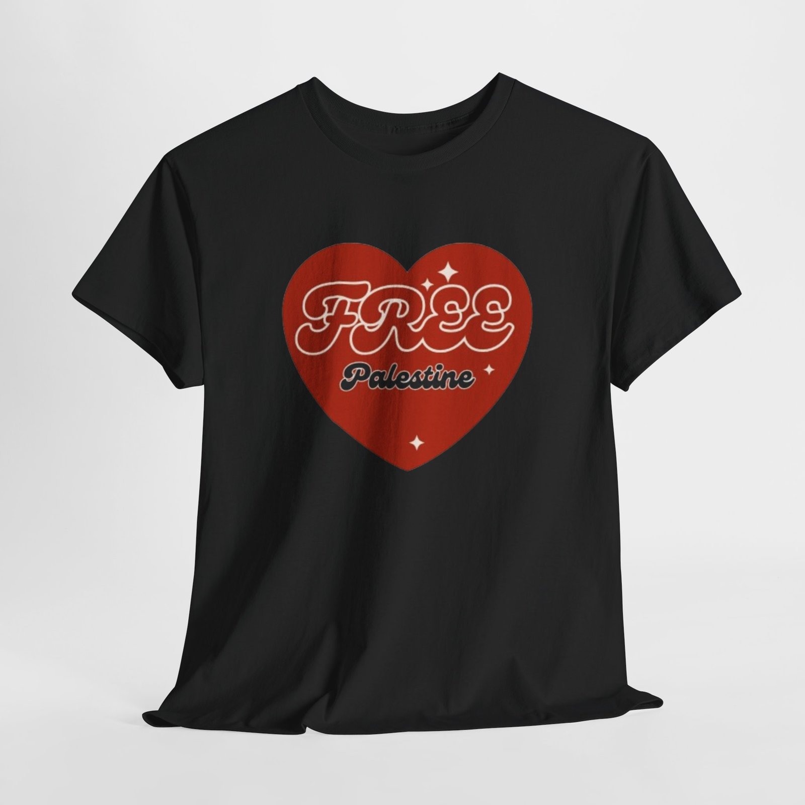 Free Palestine Heart Unisex Heavy Cotton Tee