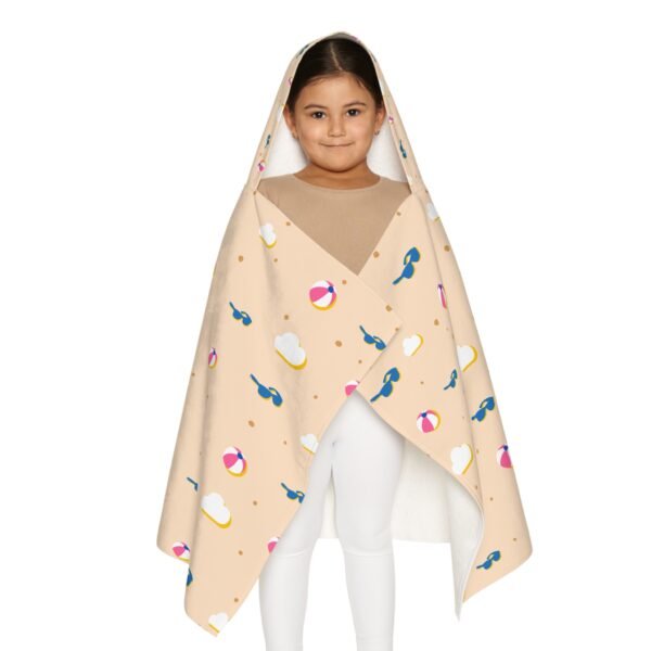 Kids' Fun Beach Hooded Towel with Colorful Pattern