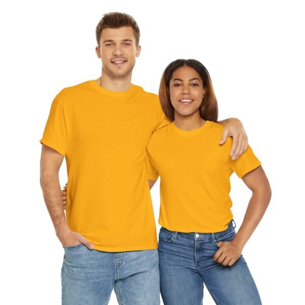 Gold color unisex Cotton Tee - Image 9