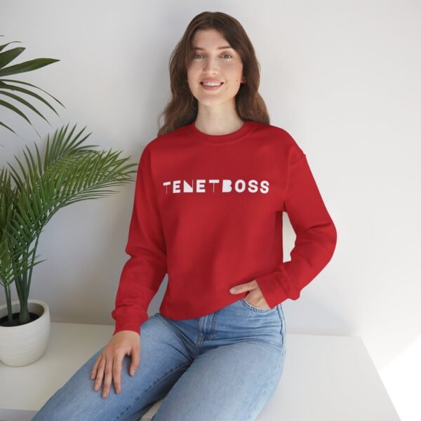 Trendy Unisex Crewneck Sweatshirt - 'TENETBOSS' Graphic - Image 11