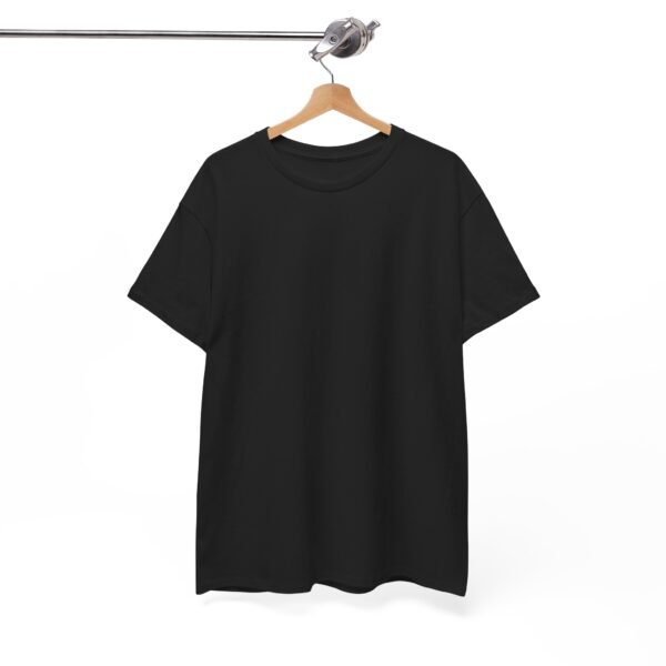 Black color unisex Cotton Tee - Image 2