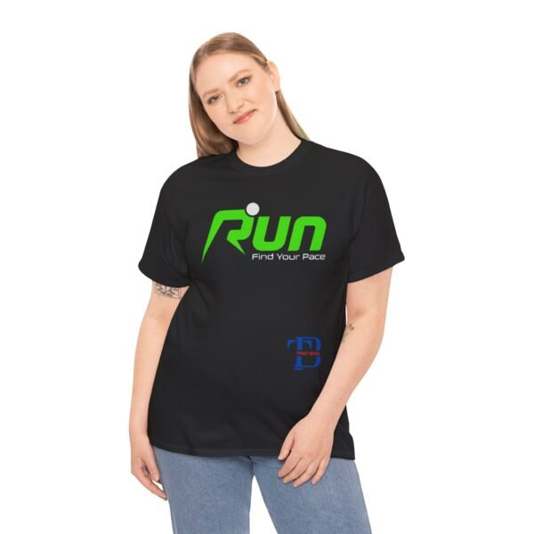 Unisex Heavy Cotton Tee - 'Run Your Pace' Motivational Fitness Shirt - Image 9
