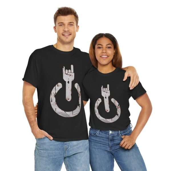 Rock On Unisex Heavy Cotton Tee - Music Lover's Graphic T-Shirt - Image 9