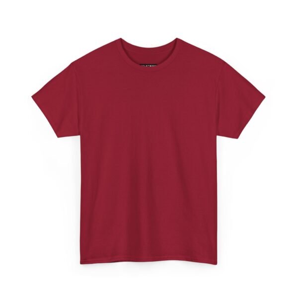 Cardinal red color unisex Cotton Tee - Image 3