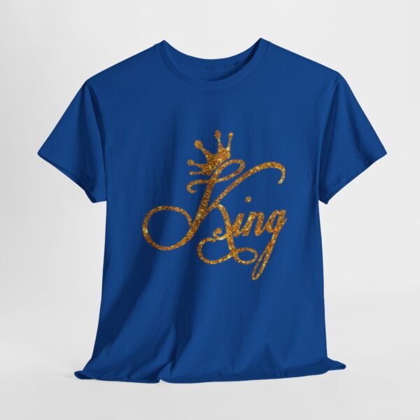 King Crown Unisex Heavy Cotton Tee - Bold Gold Design for Queens and Kings - Image 32