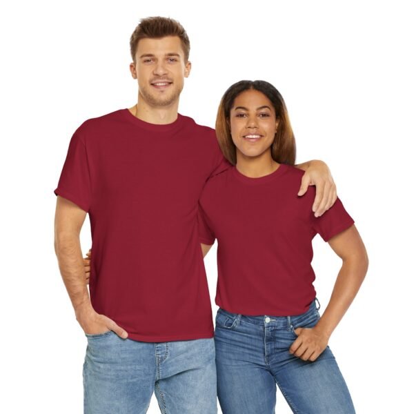 Cardinal red color unisex Cotton Tee - Image 11