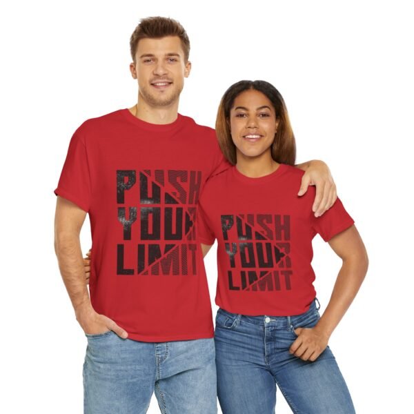 Motivational Unisex Heavy Cotton Tee - "Push Your Limit" - Image 9