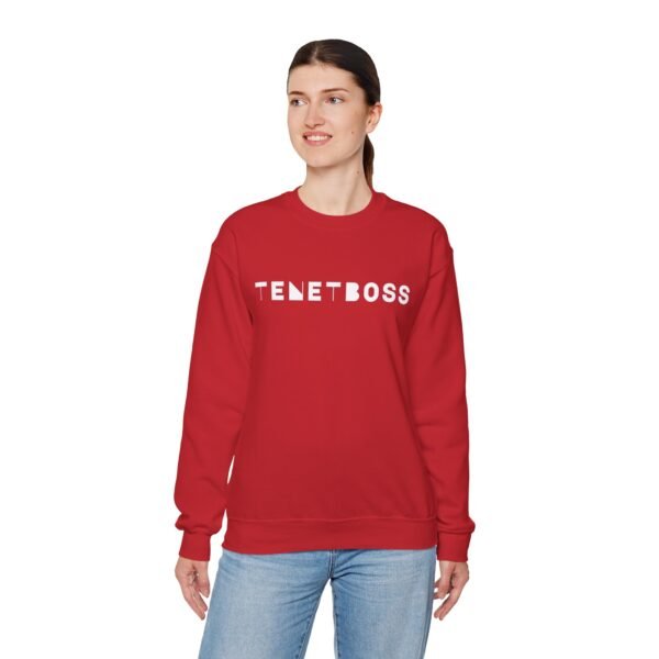 Trendy Unisex Crewneck Sweatshirt - 'TENETBOSS' Graphic - Image 7