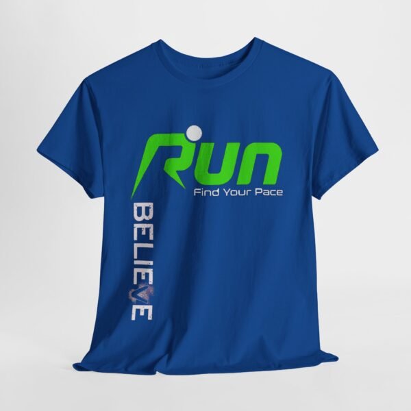Motivational Running Tee - "Run Believe Find Your Pace" Unisex Heavy Cotton Shirt - Image 23