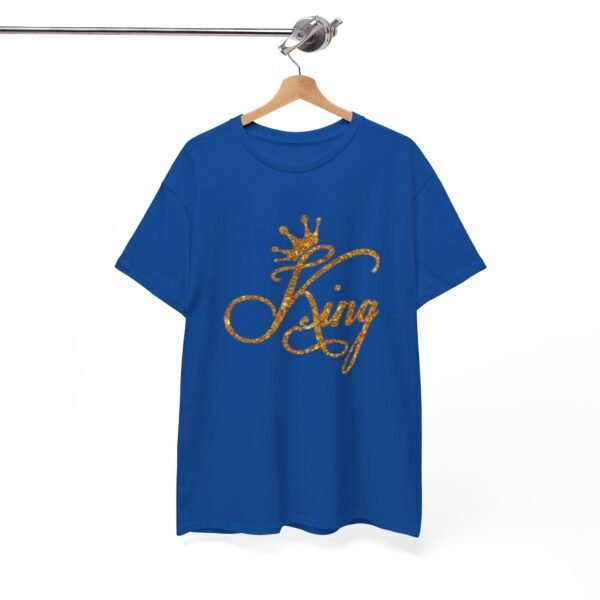 King Crown Unisex Heavy Cotton Tee - Bold Gold Design for Queens and Kings - Image 33
