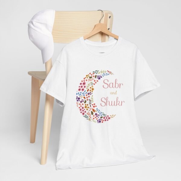 Sabr and Shukr Unisex Heavy Cotton Tee - Inspirational Moon Design, Perfect for Everyday Wear - Image 13