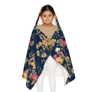Floral Youth Hooded Towel - Perfect for Bath Time & Pool Fun