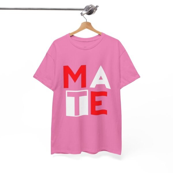 Girls Heavy Cotton Tee: Bold 'MATE' Graphic Tee for Casual Style - Image 2