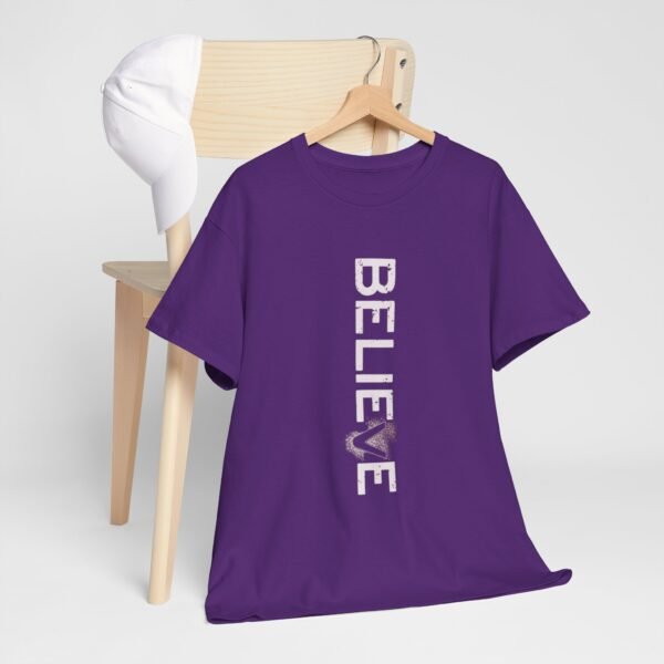 Inspirational 'BELIEVE' Unisex Heavy Cotton Tee - Image 30