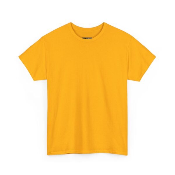 Gold color unisex Cotton Tee - Image 3