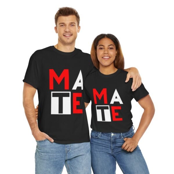 Girls Heavy Cotton Tee: Bold 'MATE' Graphic Tee for Casual Style - Image 15