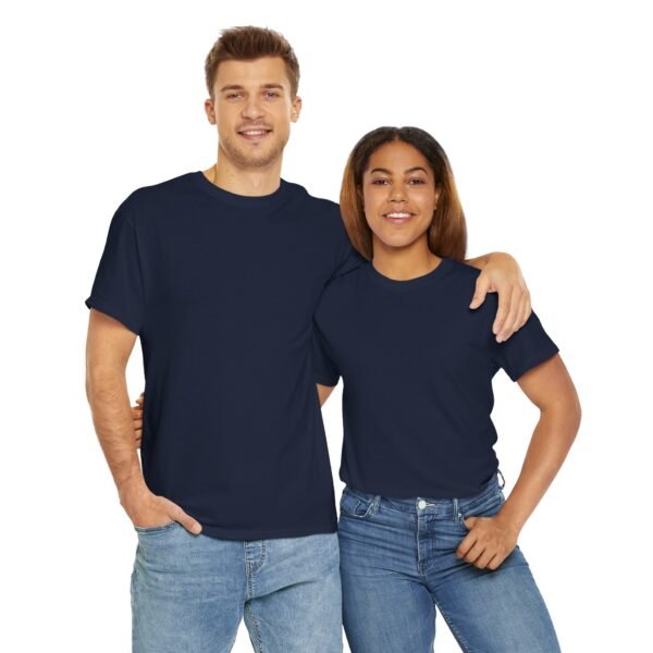 Navy color unisex Cotton Tee - Image 9
