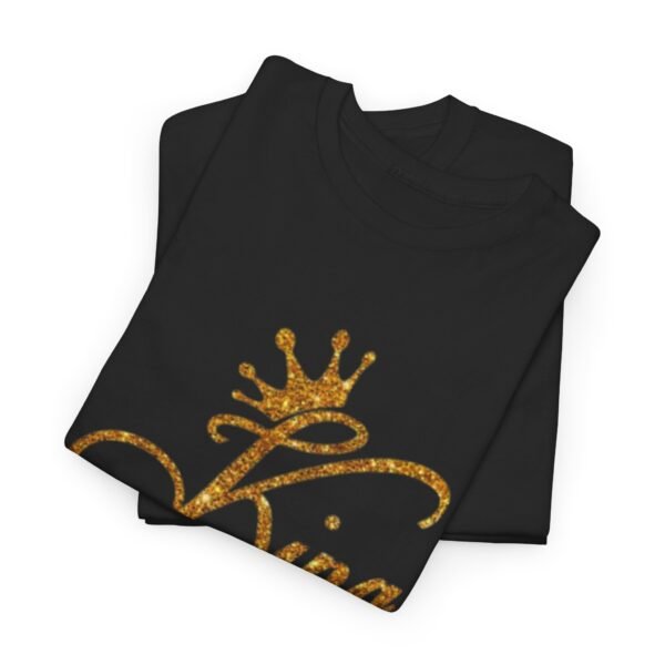 King Crown Unisex Heavy Cotton Tee - Bold Gold Design for Queens and Kings - Image 28