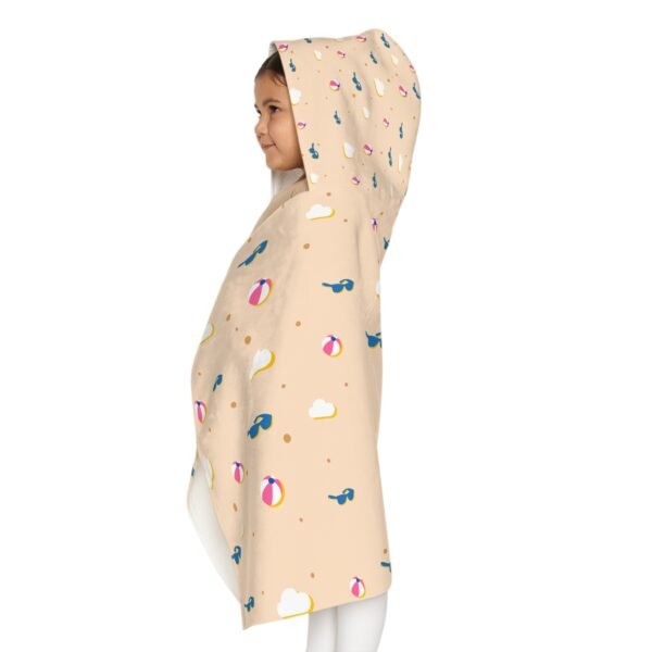 Kids' Fun Beach Hooded Towel with Colorful Pattern - Image 6