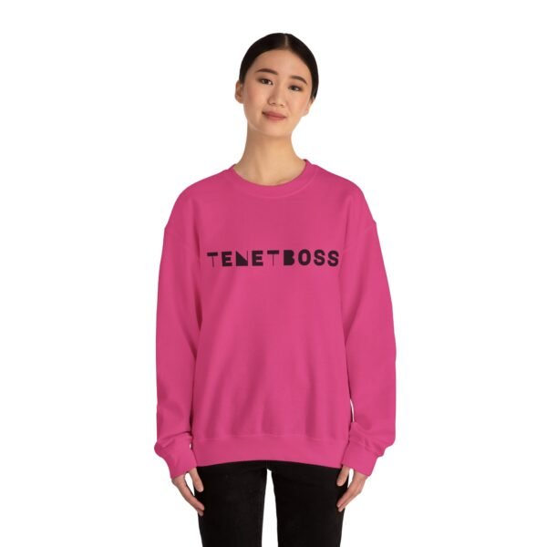 Trendy Unisex Crewneck Sweatshirt - 'TENETBOSS' Statement Piece - Image 4