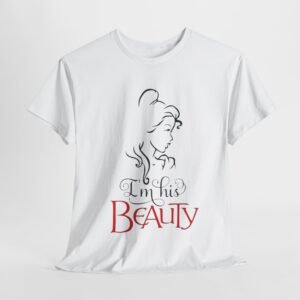 I'm His Beauty Unisex Heavy Cotton Tee - Perfect for Couples and Romantic Occasions