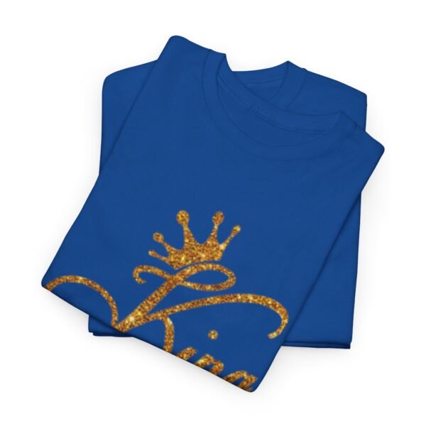 King Crown Unisex Heavy Cotton Tee - Bold Gold Design for Queens and Kings - Image 37