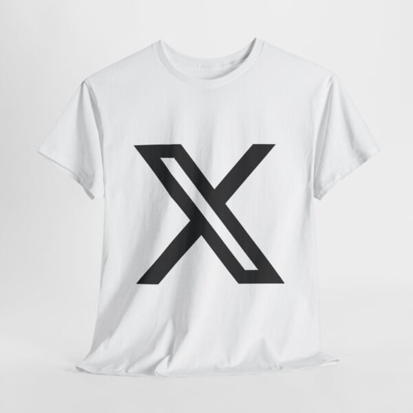 Unisex Heavy Cotton Tee - Minimalist Black X Design