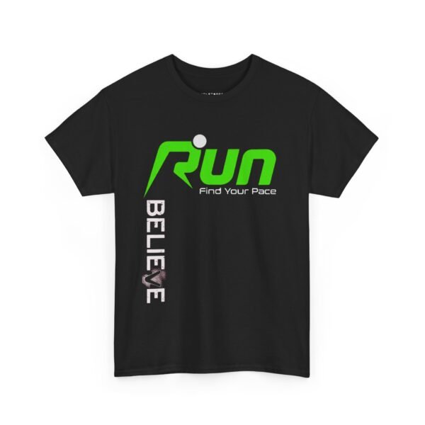 Motivational Running Tee - "Run Believe Find Your Pace" Unisex Heavy Cotton Shirt - Image 11