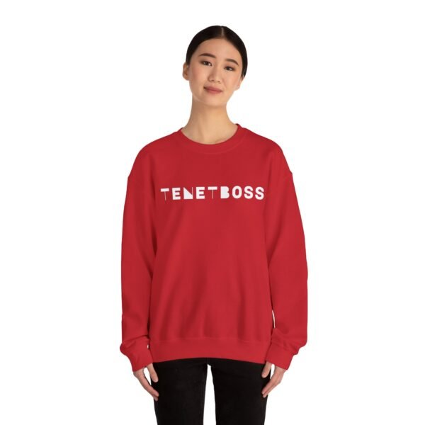 Trendy Unisex Crewneck Sweatshirt - 'TENETBOSS' Graphic - Image 4