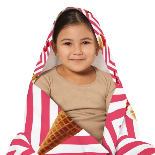Ice Cream Delight Youth Hooded Towel - Fun and Stylish Swim Accessory - Image 8