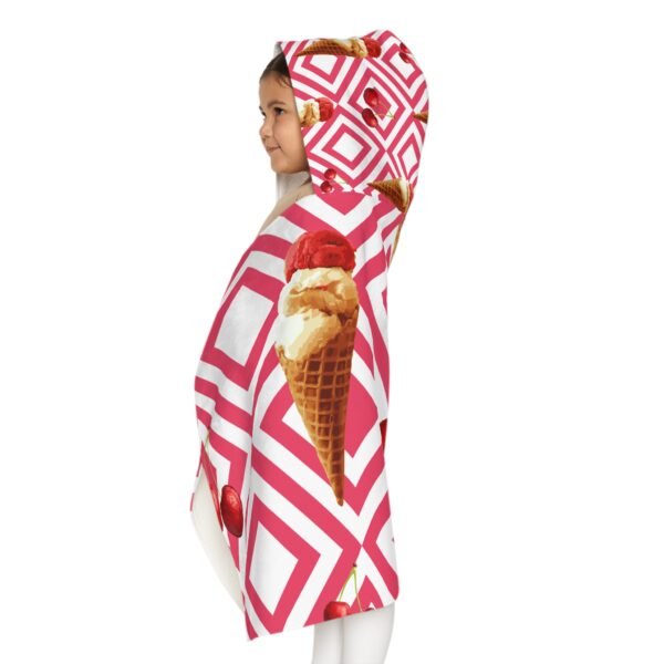 Ice Cream Delight Youth Hooded Towel - Fun and Stylish Swim Accessory - Image 6
