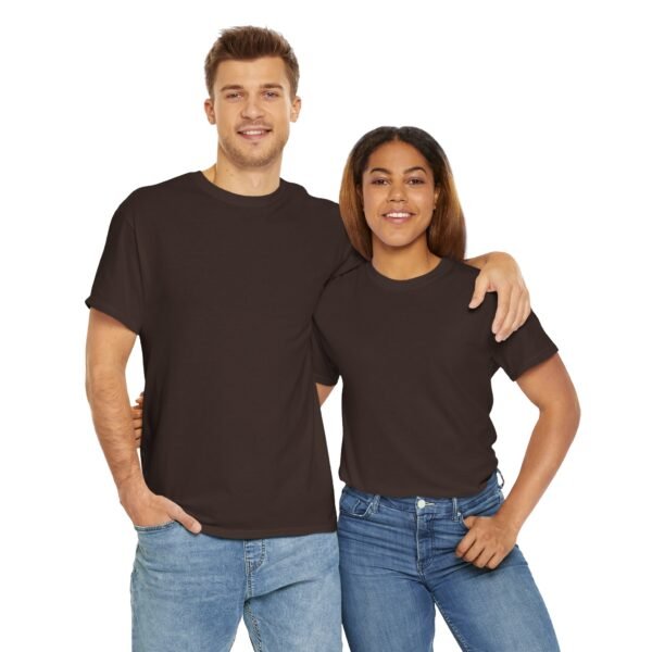 Dark chocolate color unisex Cotton Tee - Image 11