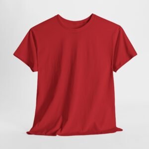 Red color unisex Cotton Tee