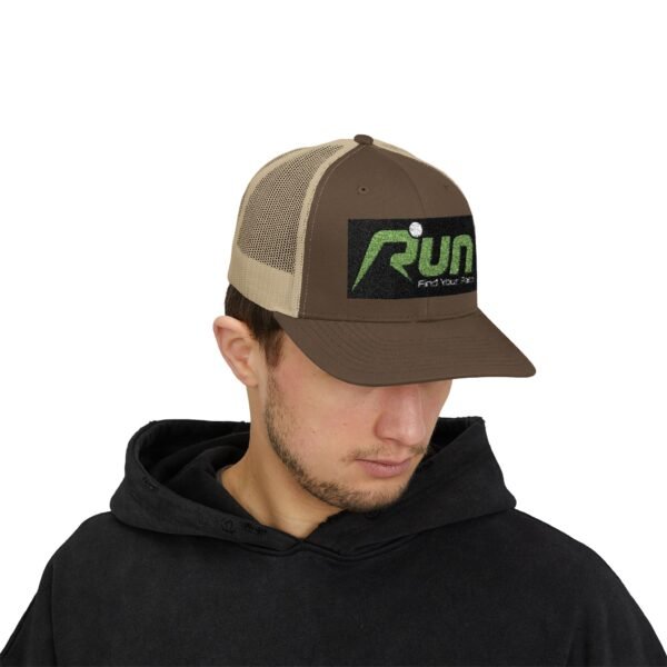 RUN Snapback Trucker Cap - Find Your Pace, Perfect for Runners and Outdoor Enthusiasts - Image 39